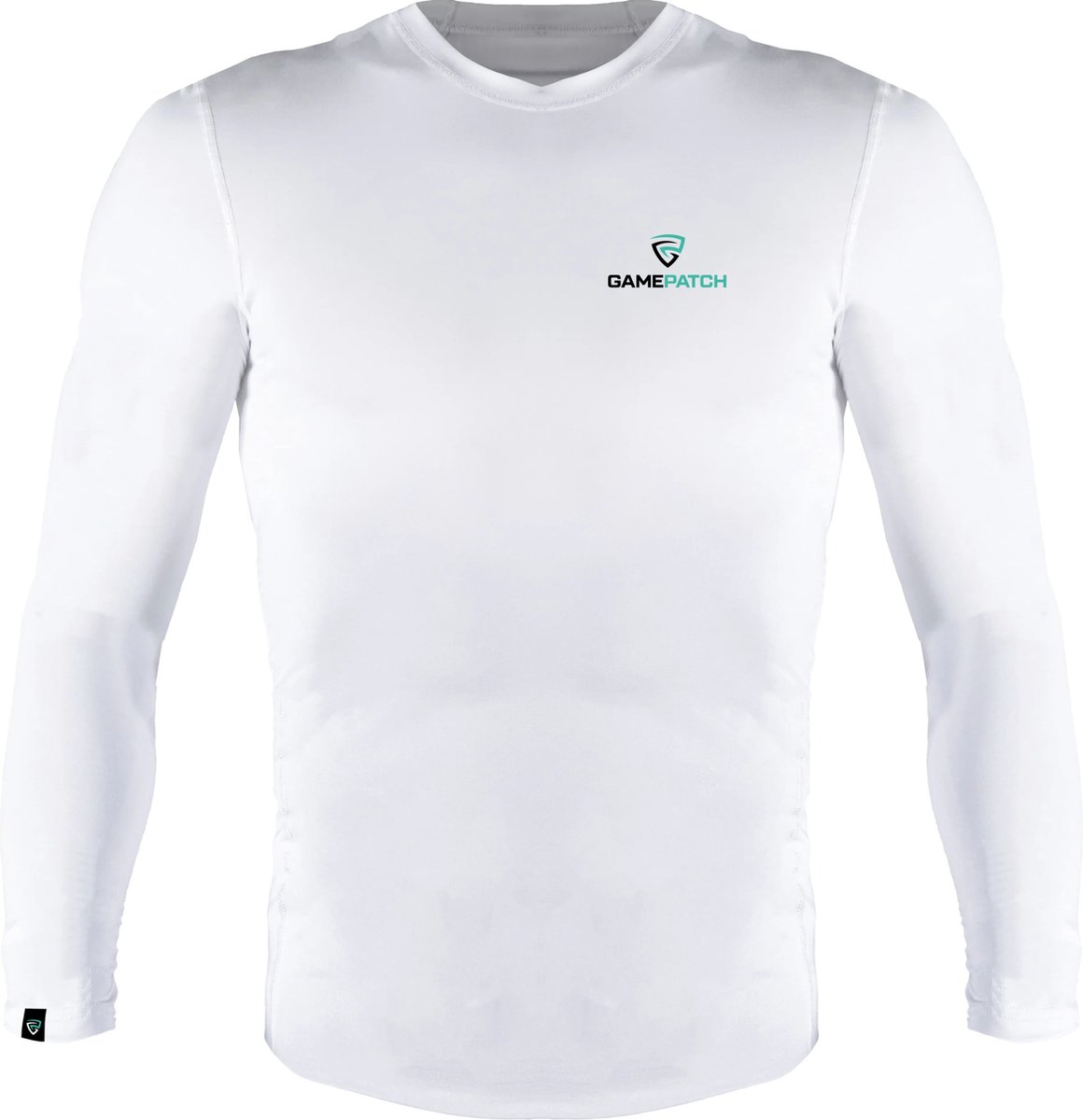 GAMEPATCH | Compression shirt LONG SLEEVES | Wit | Maat L | Basketball | Handball | Urban Sports