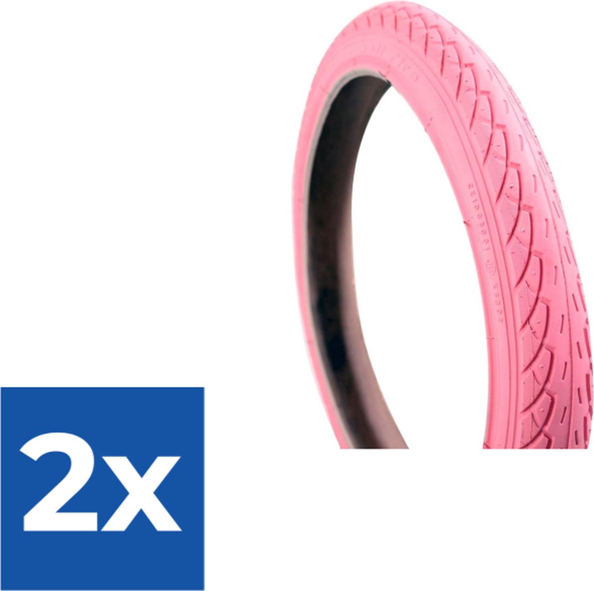 Deli Tire Buitenband SA-206 16 x 1.75 roze - Voordeelverpakking 2 stuks