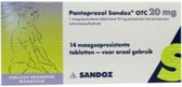 Sandoz Pantoprazol 20mg Tabletten - 1 x 14 tabletten