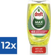 Dreft Max Power Afwasmiddel Lemon 370 ml - Voordeelverpakking 12 stuks
