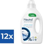 Neutral Wit Parfumvrij - 60 wasbeurten - Wasmiddel - 3 stuks - Voordeelverpakking - Voordeelverpakking 12 stuks