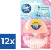 Ambi Pur Toiletblok Starterkit 5in1 Wild Rose & Pink Grapefruit - Voordeelverpakking 12 stuks