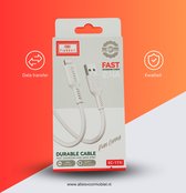 Earldom EC-171i Lightning-naar-USB-A SNEL Oplaadkabel - 1m Lengte - Compatibel met Apple iPhone 11/12/13/14 en iPad - Duurzaam Ontwerp - Kleur: Wit