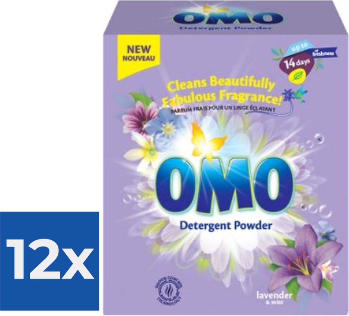 Omo Waspoeder Lavendel 100 Wasbeurten - Voordeelverpakking 12 stuks