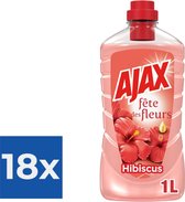 Ajax Allesreiniger Fete de Fleur Hibiscus 1 liter - Voordeelverpakking 18 stuks