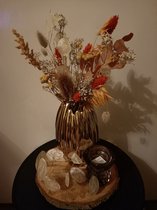Cadeauset droogbloemen | Droogbloemen met vaas | Gedroogde Judaspenning | Lunaria | Verjaardag | Sinterklaas | Kerstcadeau