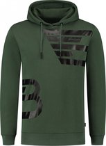 Ballin Amsterdam - Heren Regular fit Sweaters Hoodie LS - Forest Green - Maat S