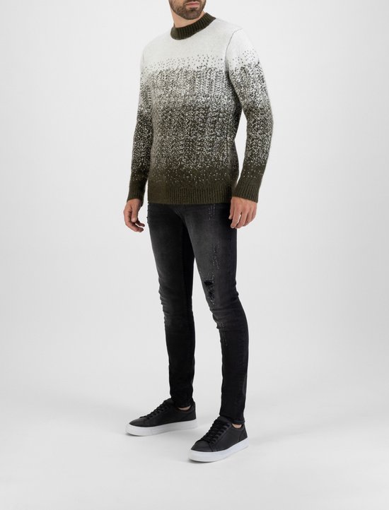 Purewhite - Pull coupe décontractée pour homme - Vert - Taille M