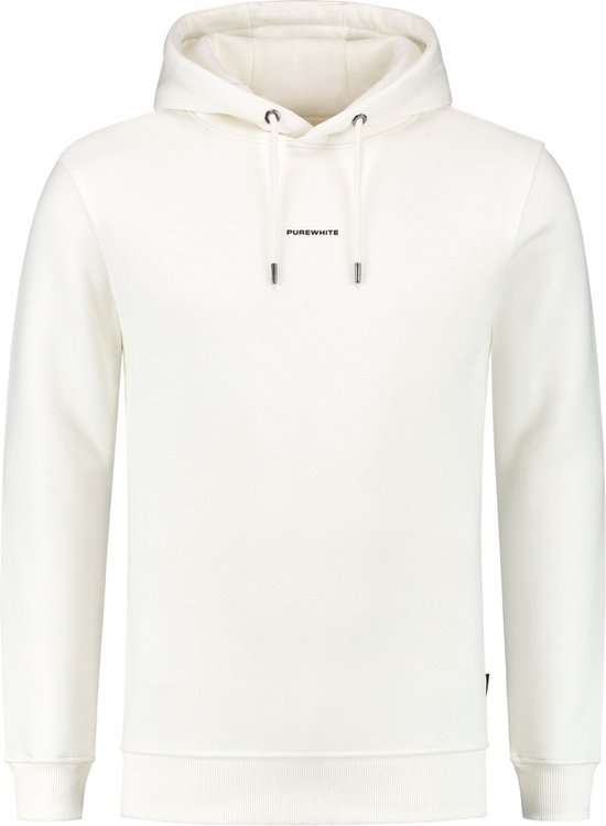 Purewhite - Heren Slim fit Sweaters Hoodie LS - Off White - Maat S