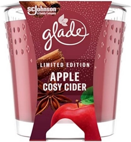 Glade Geurkaars  Apple Cosy Cider 129 gr - Fotolijst - Voordeelverpakking 6 stuks