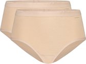 Bol.com 2-Pack midi dames slips - 32280 - Organic - Biologisch katoenen dames heup slips - Vrouwen ondergoed - XL - Huidskleur aanbieding