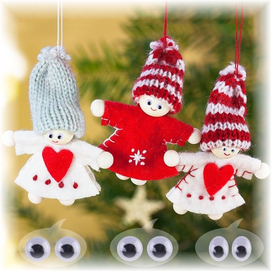 Fako Bijoux® - Wiggle Eyes - Yeux de Hobby autocollants - Yeux de bricolage - Diverse dimensions - 900 pièces