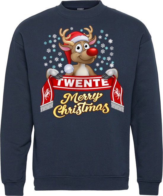 Kersttrui Twente | Foute Kersttrui Dames Heren | Kerstcadeau | FC Twente supporter | Navy | maat 152/164