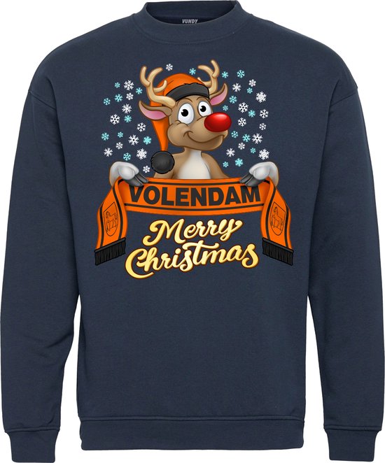 Kersttrui Volendam | Foute Kersttrui Dames Heren | Kerstcadeau | FC Volendam supporter | Navy | maat 128/140