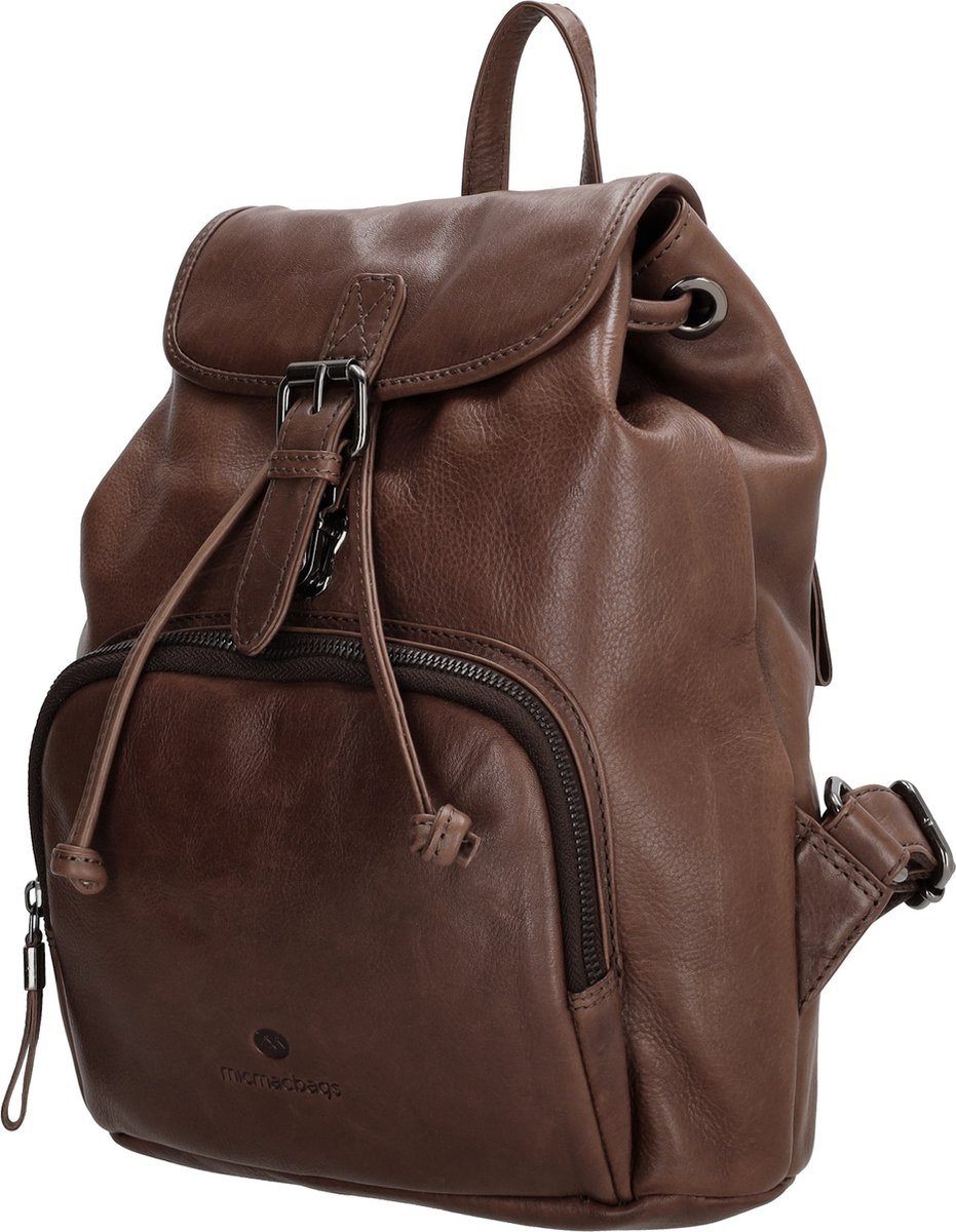 Micmacbags Everyday Rugzak - Donkerbruin - Leer