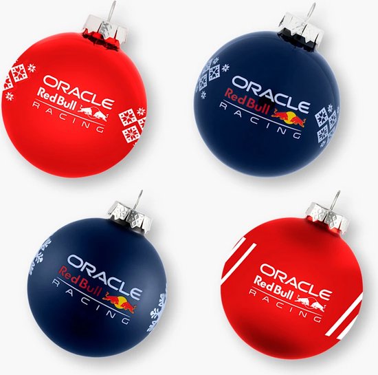 Boules de Noël Oracle Red Bull Racing 4 pièces - Max Verstappen
