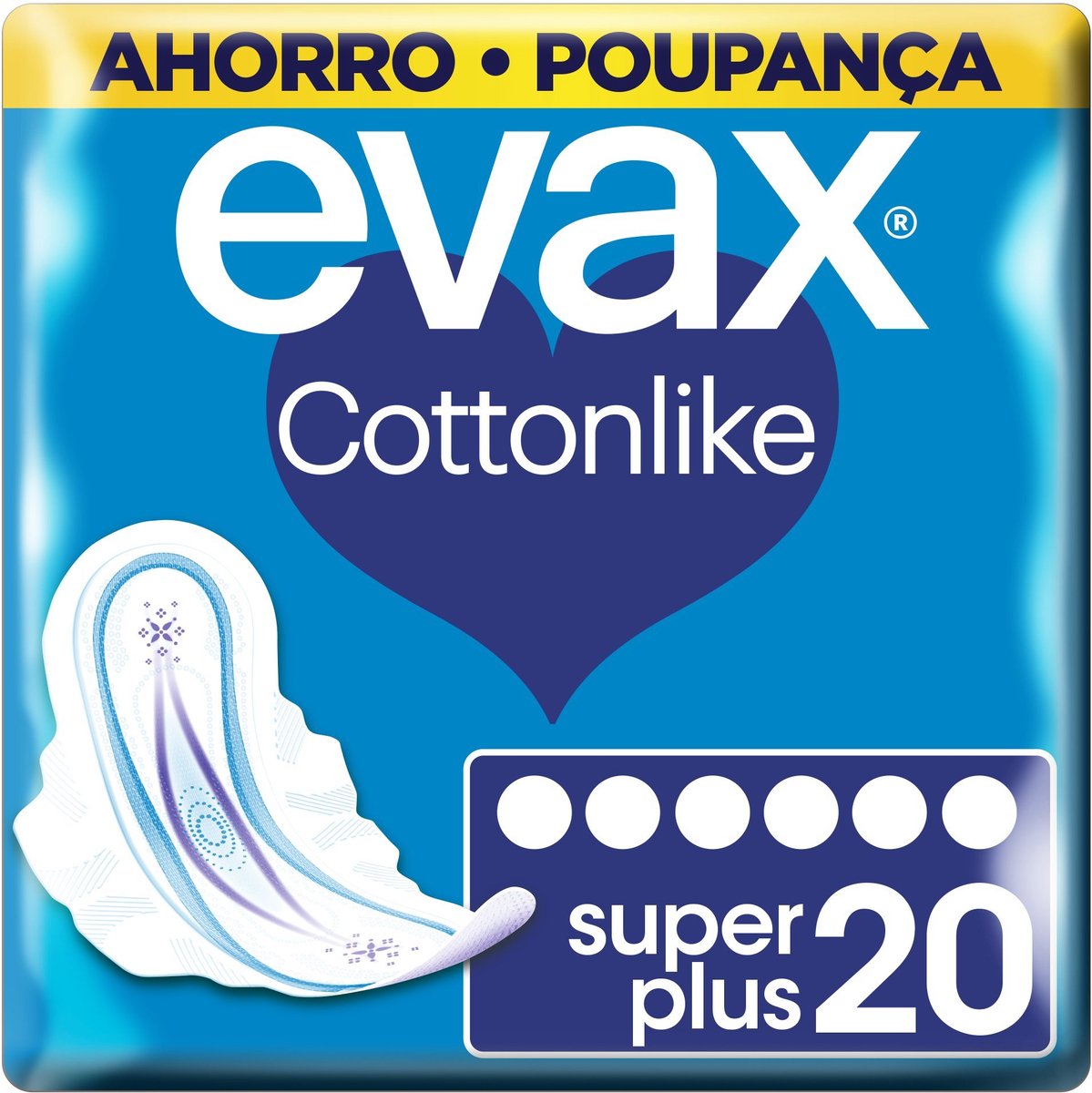 Evax Cottonlike Compresas Noche Alas 18 U