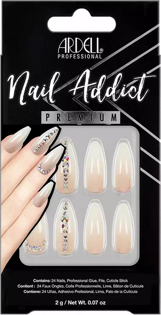 Kunstnagels Ardell Nail Addict Nude Light Crystal (24 pcs)