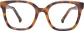 ™Monkeyglasses Annika 102 Turtle - Blauw Licht Bril - Computerbril - 100% Upcycled met Blue Light Glasses - Bescherming ook voor smartphone & gamen - Danish Design & Duurzaam