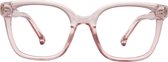 ™Monkeyglasses Annika 09 Shiny pink BLC + 1,5 - Leesbril - Blauw Licht Bril - 100% Upcycled - Danish Design