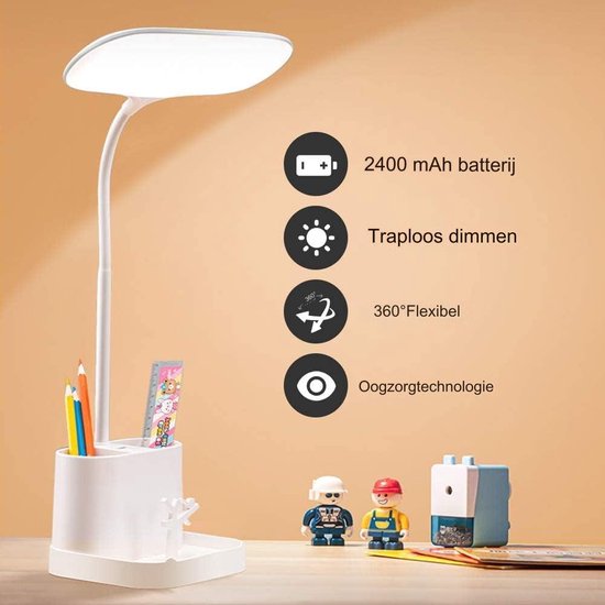 Lampe de chevet, lampes de table avec commande tactile, lampe de lecture à intensité  variable avec ports de charge USB, 3 températures de co