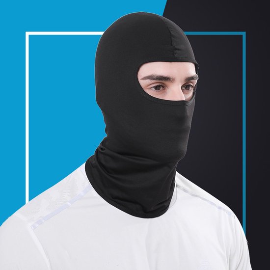 CVD® High Quality Bivakmuts voor o.a. Skien, Snowboarden, Motorrijden, Wielrennen & Schaatsen - Gezichtsmasker Balaclava Bivak Muts Nekwarmer - One Size / Unisex - Volwassenen - Zwart