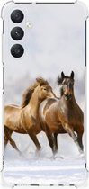 GSM Hoesje Geschikt voor Samsung Galaxy A05s Bumper Hoesje met transparante rand Paarden