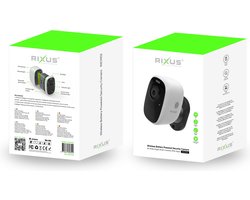 Rixus RXCM02 Wireless Battery Powered Security Camera - Accessoires - Webcam - Draadloos - Batterij Powered