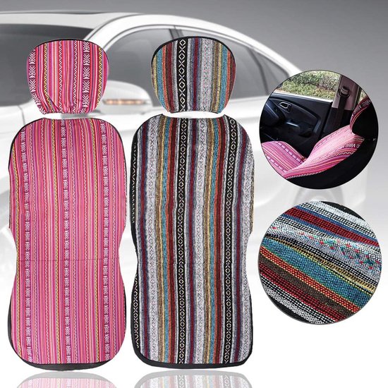 chaqlin Art Dragonfly autostoelhoezen set voor vrouwen auto-interieur accessoires set van 4 stuks universele auto voorstoel beschermer voertuig emmer stoelen pads, geschikt voor de meeste auto's, SUV