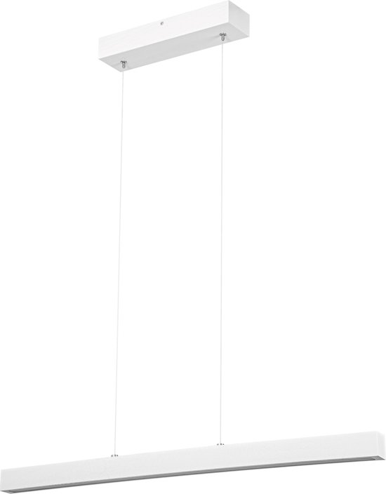 LED Hanglamp - Wit - 4K - Massief Essenhout - 80 cm - Verstelbaar - Industrieel - Plafondlampen - Woonkamer - Eetkamer