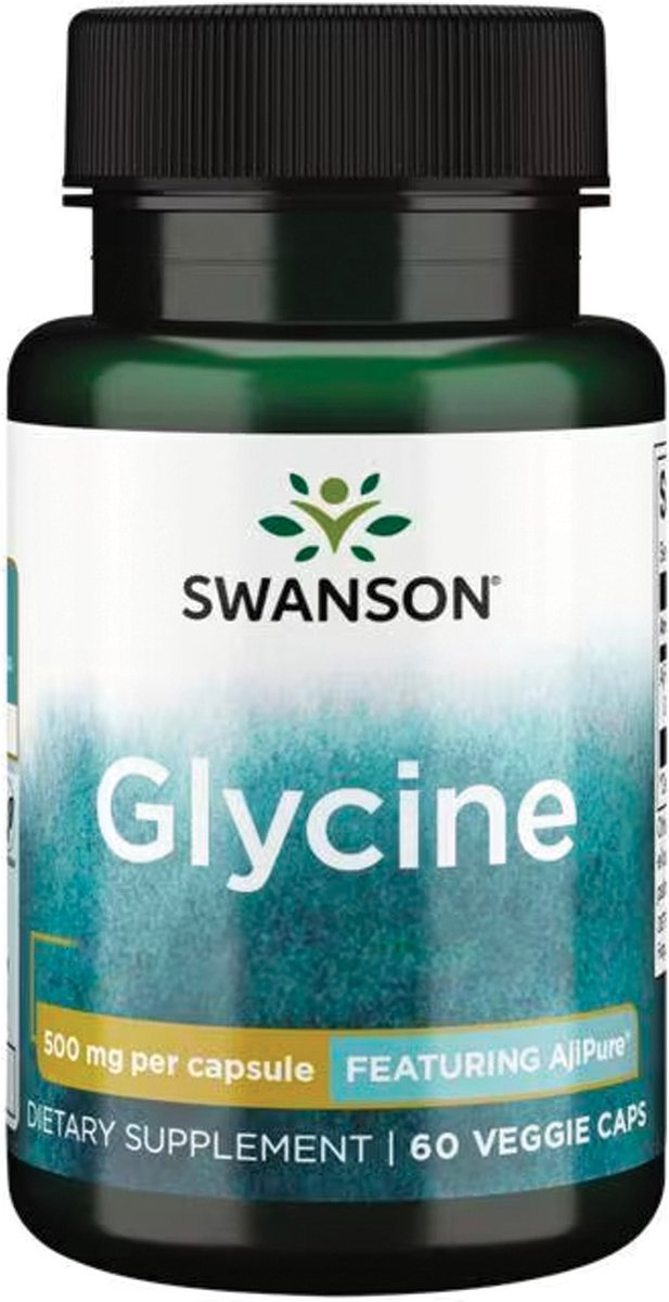 Goedkoopste Swanson - Glycine Capsules - AjiPure® Glycine - 60 vegan capsules - 500mg
