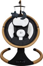 Deryan Baby Elektrische Wipstoel - Schommelstoel - Hout look - Bluetoothfunctie,Speaker en Afstandsbediening