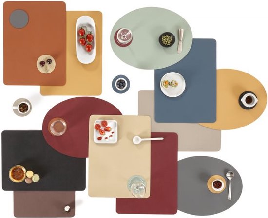 Set de table TOGO 33x45cm, taupe- set of 6 in giftbox