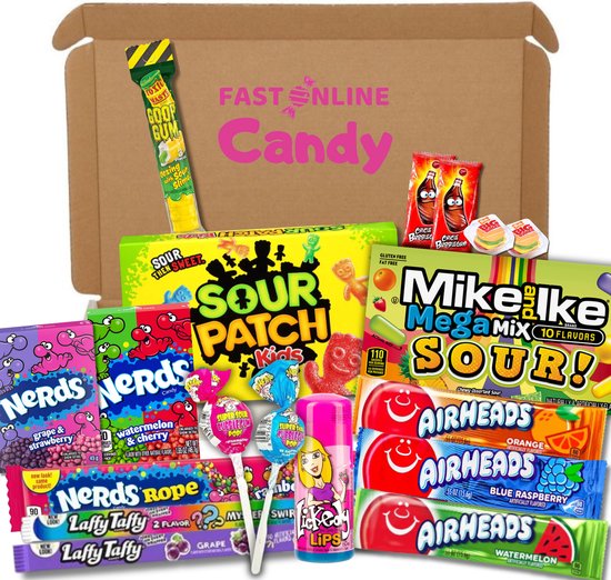 Amerikaanse snoep box - 18 delig - Amerikaans snoep - Zoet - Airheads ...