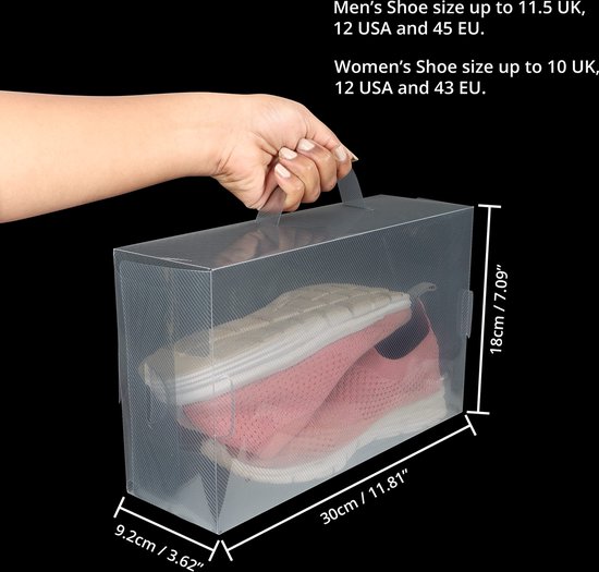 Kurtzy 10 Pak Doorzichtig Plastic Schoen Opslag Dozen – Geschikt