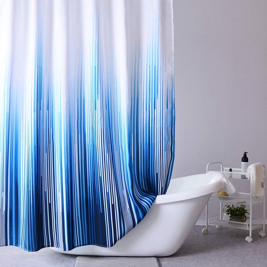 Rideau Douche ZENO 180x180 Cm - PEVA Imperméable Lavable - 12 Œillets + 3 Aimants - Rose