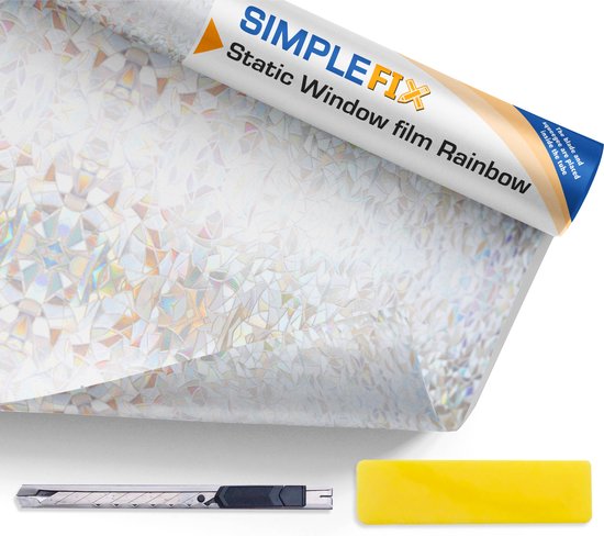Simple Fix Window film 30CM x 200CM arc-en-ciel