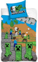 Minecraft Dekbedovertrek 140 X 200 Cm – Katoen (60 X 70 Cm)