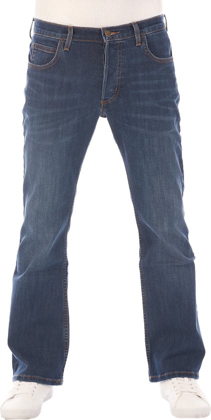 Lee Heren Jeans Broeken Denver bootcut Fit Blauw Volwassenen Denim Jeansbroek