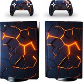 PS5 Disk - Console Skin - Volcano - 1 console en 2 controller stickers