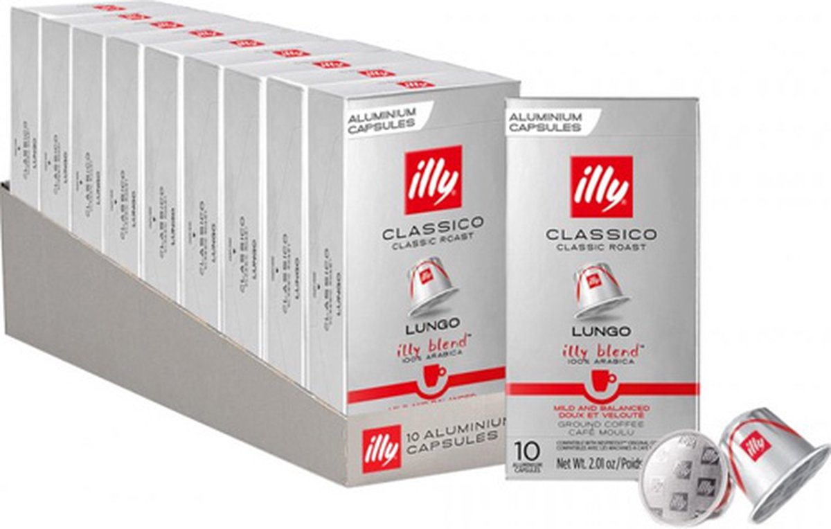 illy Lungo Classico - 10 Capsules pour Nespresso à 3,99 €