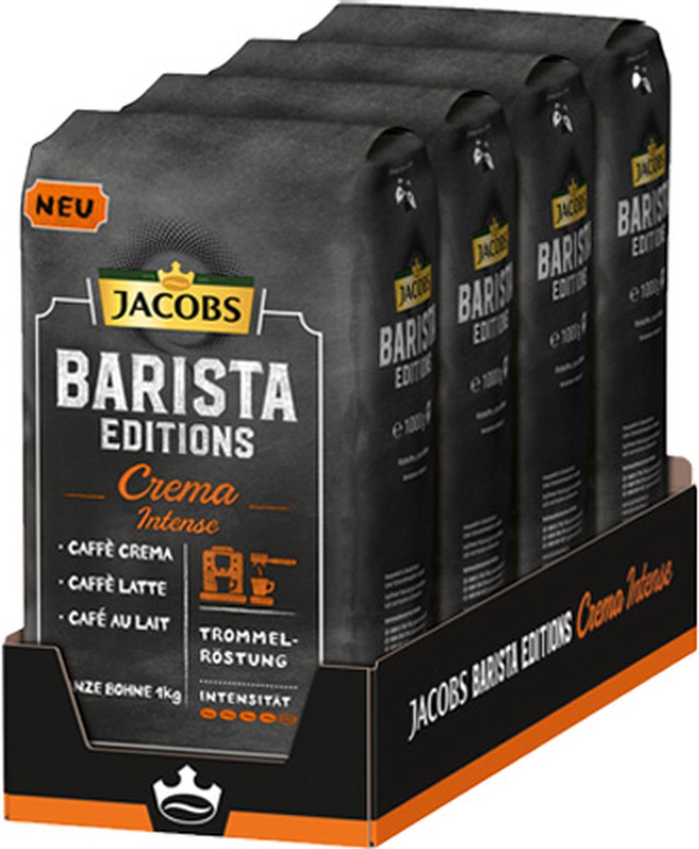 Jacobs - Barista Editions Crema Intense Bonen - 4x 1kg