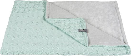 Baby's Only Gebreide wiegdeken chenille - Baby deken Cable - Mint