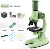 Playos® - Microscoop voor Kinderen - Groen - tot x1200 - LED Verlichting - 5 Kleurenlens - met Accessoires - Junior Microscoop - STEM Speelgoed - Wetenschappelijk Speelgoed - Educatief