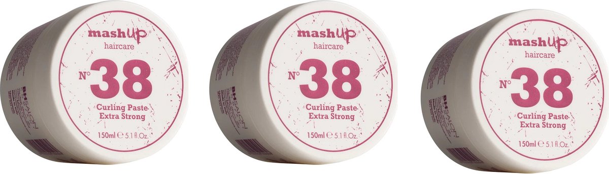 mashUp haircare N° 38 Curling Paste Extra Strong 150ml - 3 stuks