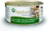 Applaws Boîte de conserve pour chat Thon / algue adulte en bouillon Nourriture pour chat 70 gr