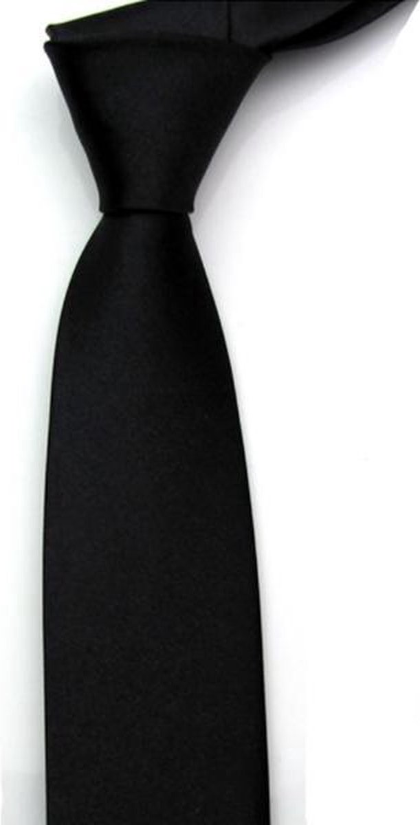 *** Slimme_Stijl -_Zwarte_Eenvoudige_Stropdas - Gala -Trouwerij - Feestje - van Heble® ***