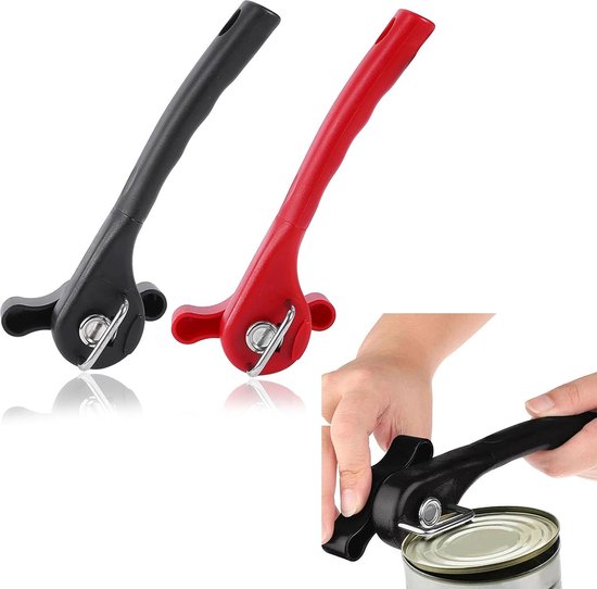 Can Opener, Set of 2 Safety Can Openers Without Sharp Edges, Manual Can