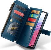 Hoesje geschikt voor Samsung Galaxy A53 - ZipCase Book Cover Case Leer Smaragd Blauw