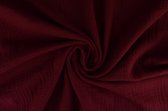 10 meter mousseline stof op rol - Bordeaux rood - Double gauze op rol